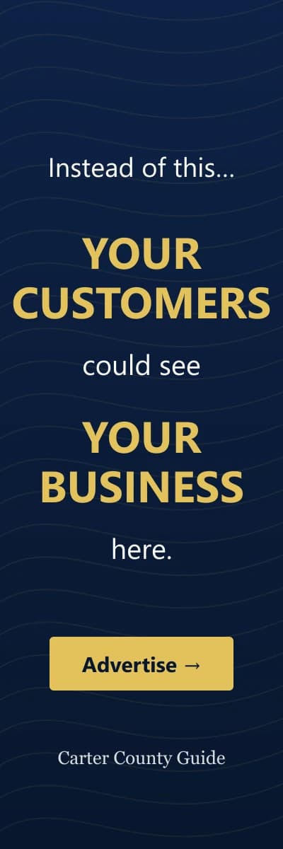 Advertise here — contact us to put your business in front of Carter County customers.